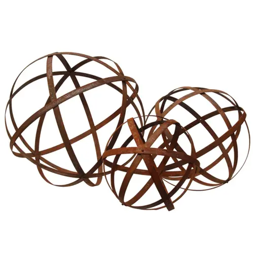 Trädgårdsklot - Rostigt järn - 80 cm - www.frokenfraken.se