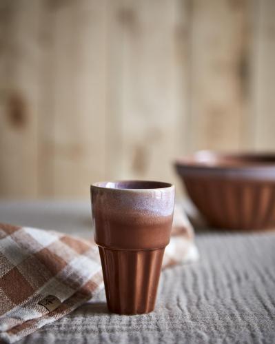 Mugg M - Costa - Terrakotta/flerfärgad - Ø6 x 9 cm - www.frokenfraken.se
