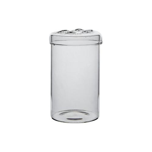 Vas med lock med hål för blomstjälkar - Glas - Ø10 x 17 cm - www.frokenfraken.se
