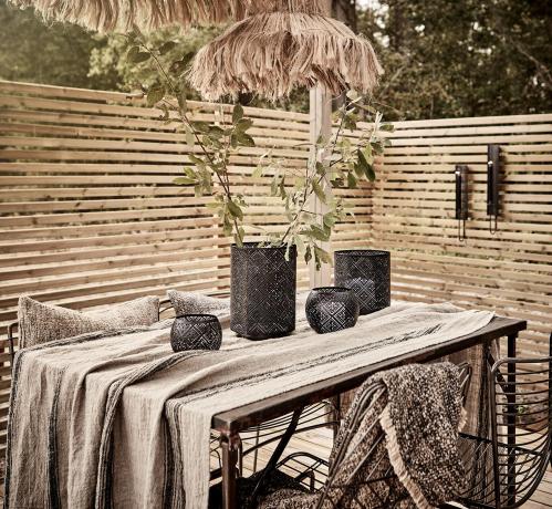 Bordsduk Randig - Natur/svart - 220 x 130 cm - www.frokenfraken.se