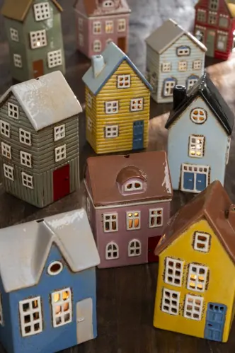 Ljuslykta - Hus - Nyhavn - Grönt - 21,5 cm - www.frokenfraken.se