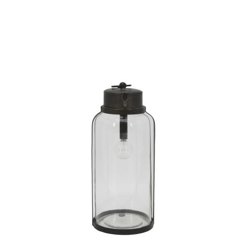 Fransk ladugårdslykta med glödlampa och timer - 30 x Ø12 cm - www.frokenfraken.se