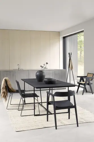 Stol - Karmstol - Svart - 59 x 52 x 73 cm - www.frokenfraken.se