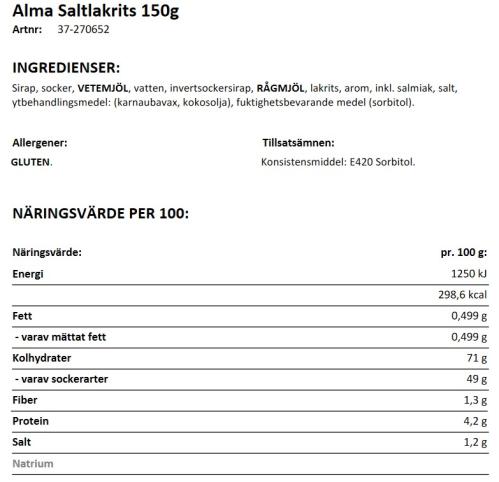 Presentburk - Söt & Saltlakrits - 16 cm - www.frokenfraken.se