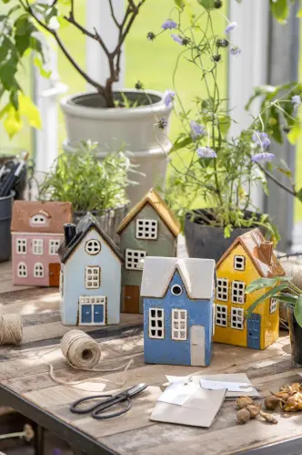 Ljuslykta - Hus - Nyhavn - Grönt - 21,5 cm - www.frokenfraken.se
