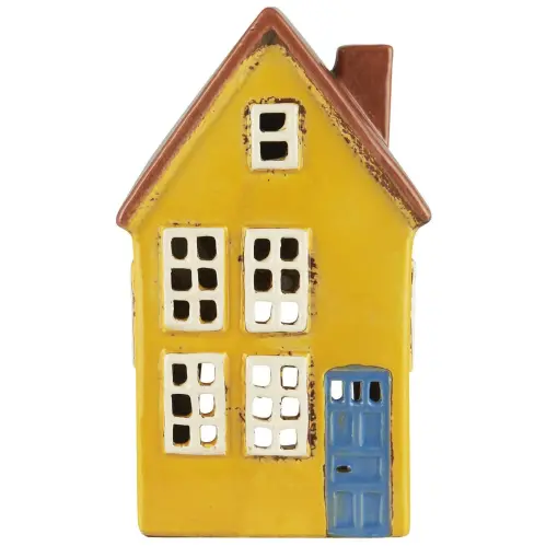 Ljuslykta - Hus - Nyhavn - Gult - 19 cm - www.frokenfraken.se
