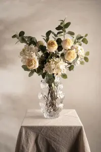 Bukett - Hortensia/Ros/Eucalyptus - www.frokenfraken.se