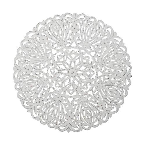 Tempeltavla - Väggdekoration - Vit - Ø90 x 2 cm - www.frokenfraken.se