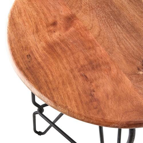 Pall - Barstol - Trä Brun - Ställbar höljd - Ø36 x 66 cm - www.frokenfraken.se