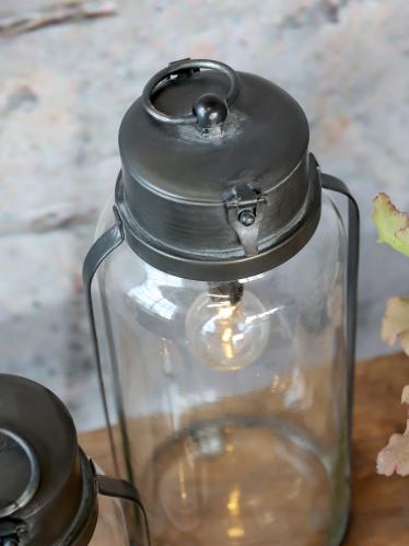 Fransk ladugårdslykta med glödlampa och timer - 30 x Ø12 cm - www.frokenfraken.se