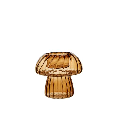 Ljuslykta - Glas - Svamp - Liten - Ø11 x 10 cm - www.frokenfraken.se