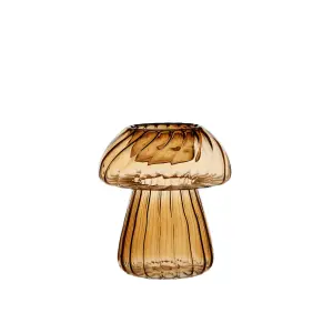 Ljuslykta - Glas - Svamp - Stor - Ø11 x 12 cm - www.frokenfraken.se