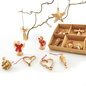 Julkulor - Halmfigurer - 13 st - 2-6 cm - www.frokenfraken.se