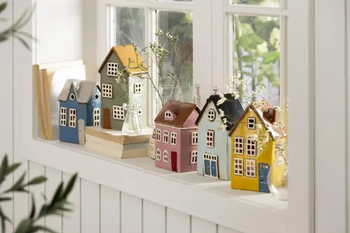 Ljuslykta - Hus - Nyhavn - Rosa - 15,5 cm - www.frokenfraken.se