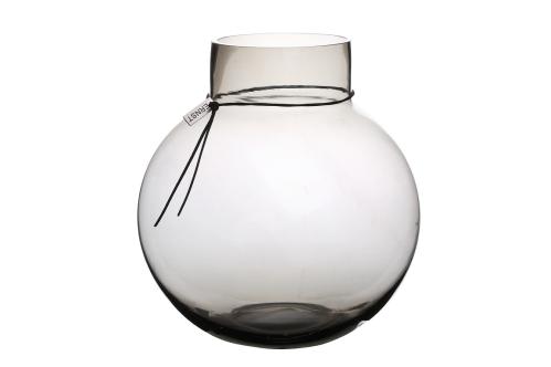 Glasvas rund d24 h25 rökgrå - www.frokenfraken.se