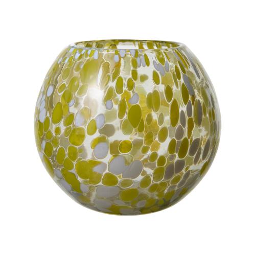 Värmeljushållare - Dot - Gul - Ø15 x 13 cm - www.frokenfraken.se