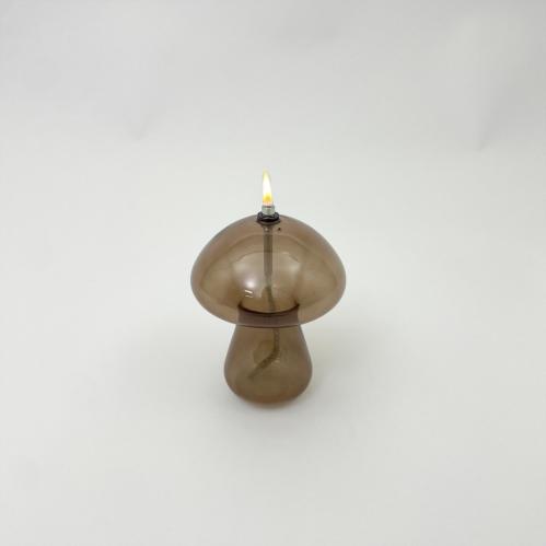 Oljelampa M - Mushroom - Brun - Ø11 x 14 cm - www.frokenfraken.se