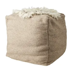 Sittpuff - Beige/elfenben - 45 x 45 x 45 cm - www.frokenfraken.se