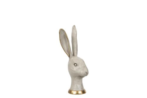 Hare - Vit/Guld - XL - 12 x 27 cm - www.frokenfraken.se