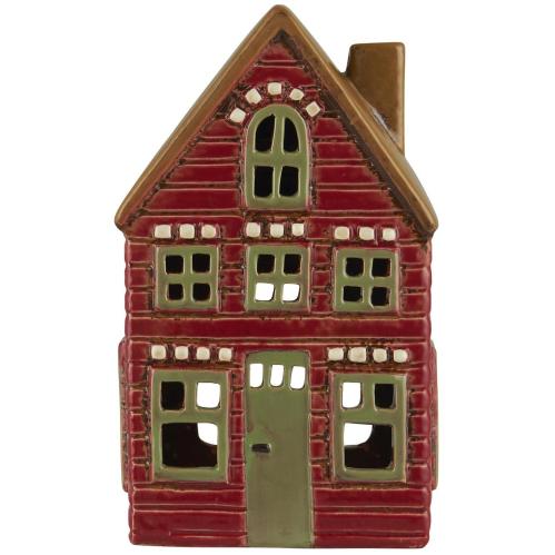 Ljuslykta - Hus - Thorshavn - Röd - 20 cm - www.frokenfraken.se