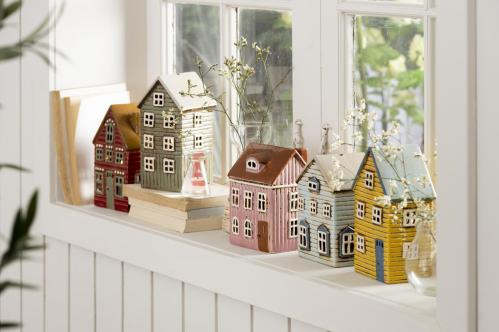 Ljuslykta - Hus - Thorshavn - Röd - 20 cm - www.frokenfraken.se