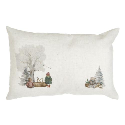 Kuddfodral - VINTERBARN - OFFWHITE - 40 X 60 CM - www.frokenfraken.se