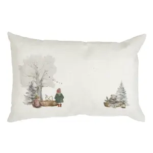 Kuddfodral - VINTERBARN - OFFWHITE - 40 X 60 CM - www.frokenfraken.se