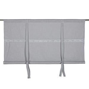 Hissgardin - spetsband - Grå - 100 X 120 cm - www.frokenfraken.se