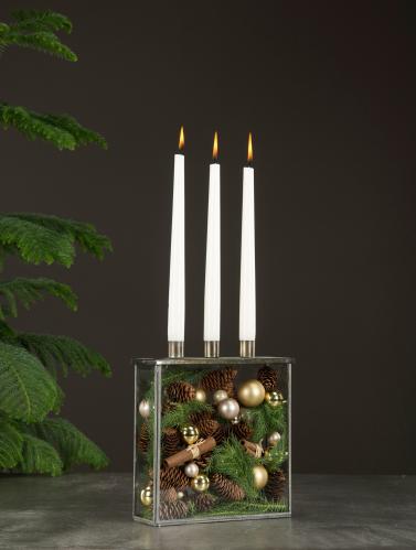 Julkula på ståltråd - Glas - Guld - 4 cm - 36-pack - www.frokenfraken.se