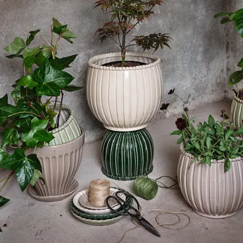 Kruka Anna 25 cm Krämvit - Ø25 x H23 cm - www.frokenfraken.se