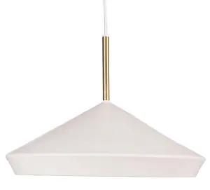 Geometri Taklampa - Vit/guld 45cm - www.frokenfraken.se