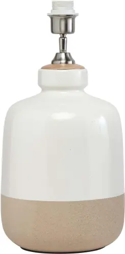 Lisbon Lampfot - Vit/beige 45cm - www.frokenfraken.se