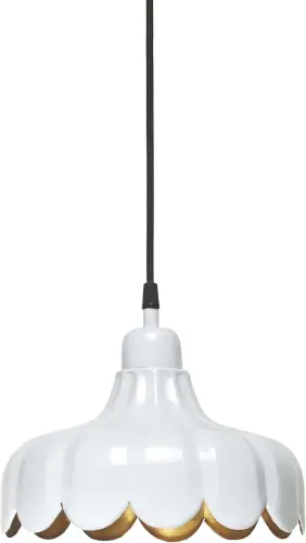 Wells tak/fönsterlam - Vit/guld 24cm - www.frokenfraken.se
