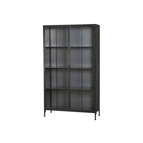 Skåp med glasdörrar - Antik - Järn - 111 x 189 cm cm - www.frokenfraken.se