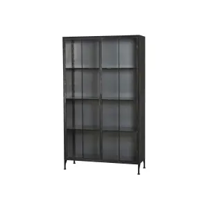 Skåp med glasdörrar - Antik - Järn - 111 x 189 cm cm - www.frokenfraken.se