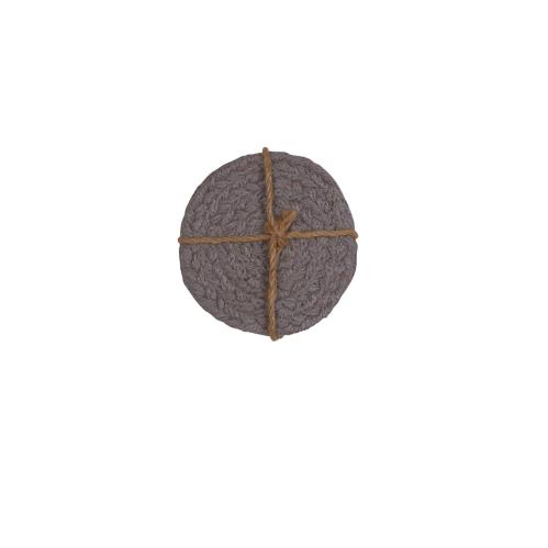 Glasunderlägg - Sigge - Grå - 4st - Ø10 cm - www.frokenfraken.se