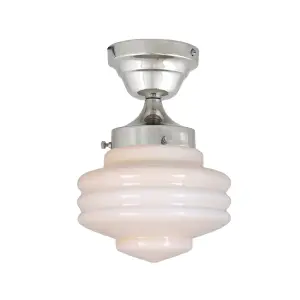 Taklampa - Valter - Silver/ Beige - Ø20 x H29 cm - www.frokenfraken.se