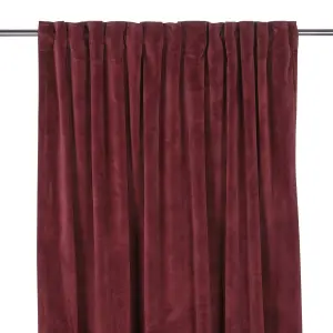 Gardiner - Sammet - Multiband - Vinröd - 2 X 140 X 240 cm - www.frokenfraken.se