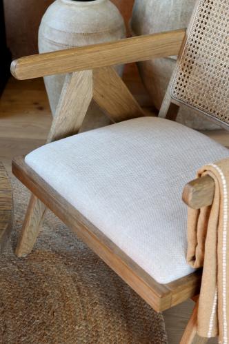 Loungestol med stoppad sits - 77 x 65 x 70 cm - www.frokenfraken.se