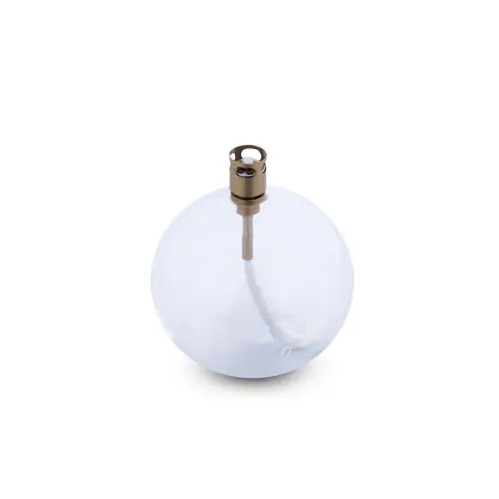 Oljelampa - Glas - Rund Boll - Mässing - Ø9 cm - www.frokenfraken.se