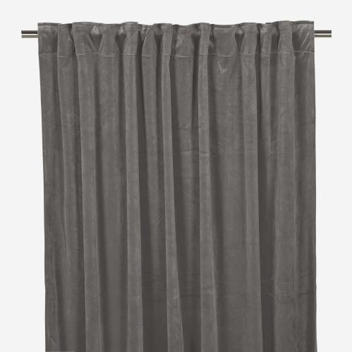 Gardiner - Sammet - Multiband - Grafitgrå - 2 X 140 X 240 cm - www.frokenfraken.se