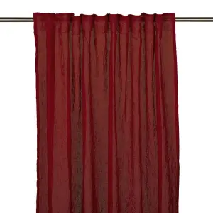 Gardiner - Multiband - Skrynklig - Röd - 2st - 130 X 240cm - www.frokenfraken.se