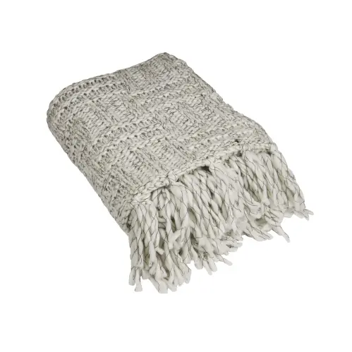Pläd - Smilla - Svart/Vit - 120 X 150 cm - www.frokenfraken.se
