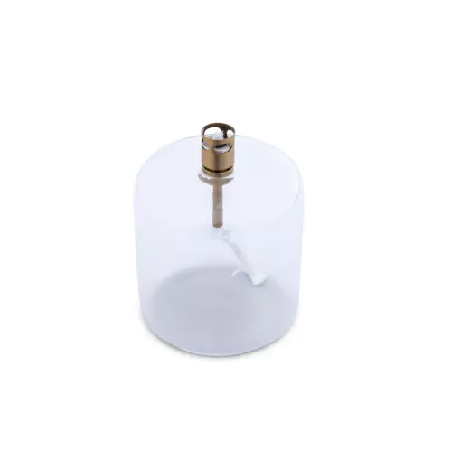 Oljelampa - Glas - Cylinder - Mässing - 8,5 x 8 cm - www.frokenfraken.se