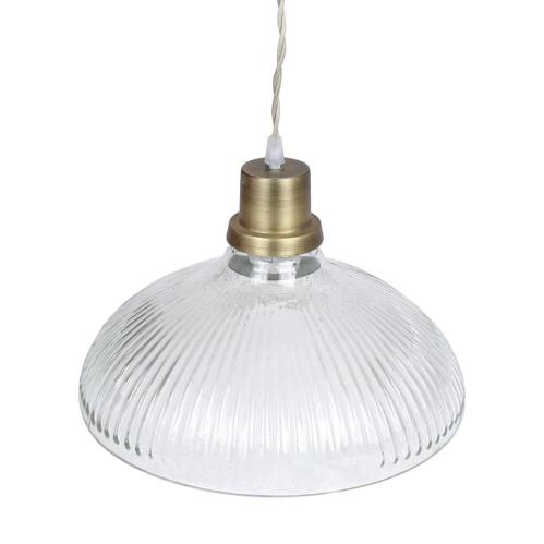 Taklampa Greta Rand Stor Klar/Antik Mässing - Ø30 x H21 cm - www.frokenfraken.se