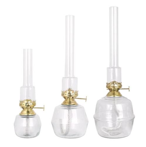 Fotogenlampa - Majken - Mellan - Glas/Mässing - Ø10 x 32,5 cm - www.frokenfraken.se