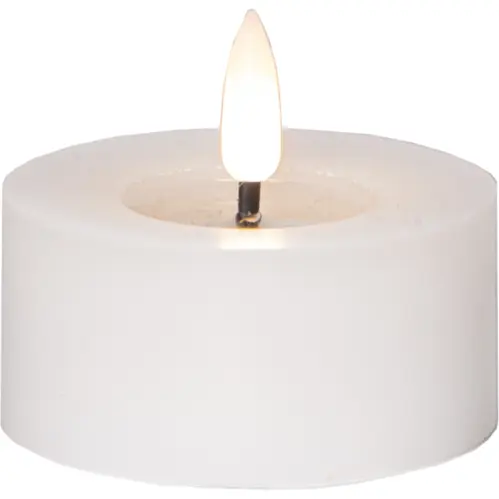 Batteriljus - Vit - LED Värmeljus - 7 cm - Flamme Flow - 2 st - www.frokenfraken.se