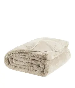 Pläd - Celine - Cream - Fuskpäls - 127 x 150 cm - www.frokenfraken.se