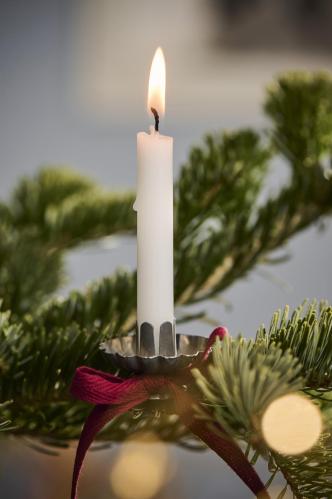 Ljushållare Clips för julgransljus Ø1,3 cm - Zink - www.frokenfraken.se