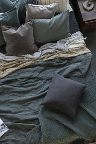 Kuddfodral Linne - Dusty Petrol - 40 x 60 cm - www.frokenfraken.se